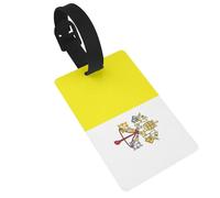 Etichette per bagagli con bandiera del Vaticano, etichette identificative per valigie, ideali per viaggi e crociere