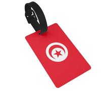 Etichette per bagagli con bandiera della Tunisia, etichette identificative per valigie, ideali per viaggi e crociere