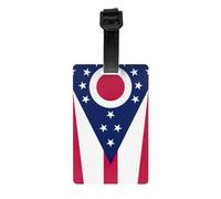 Etichette per bagagli con bandiera dello stato dell'Ohio per valigie, etichette identificative resistenti, etichette per borse per riconoscere facilmente le borse, essenziali da viaggio