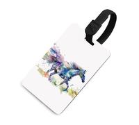 Etichette per bagagli con cavallo in corsa in stile western, etichette per valigie, etichette da viaggio, etichette identificative, biglietti da visita, valigie, zaini