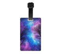 Etichette per bagagli con cielo notturno stellato per valigie, etichette identificative resistenti, etichette per borse per un facile riconoscimento della borsa, essenziali da viaggio, bianco, Taglia