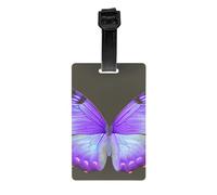 Etichette per bagagli con farfalle viola per valigie, etichette identificative resistenti, etichette per borse per riconoscere facilmente la borsa, essenziali da viaggio
