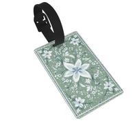 Etichette per bagagli con fiori bianchi e gigli, margherite, etichette identificative, etichette per valigie, ideali per viaggi e crociere