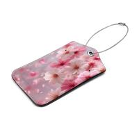 Etichette per bagagli con fiori di ciliegio rosa, 2 etichette in pelle per bagagli, etichette per bagagli da viaggio con carta d'identità, proteggere la privacy e prevenire perdite da viaggio valigie