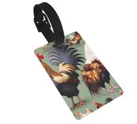 Etichette per bagagli con gallo e pollo. Durevole ed elegante, questo accessorio da viaggio unisex rende facile identificare il tuo bagaglio.