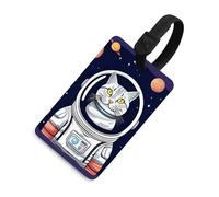Etichette per bagagli con gatto in Spacess, porta carte per bagagli con scudo per la privacy, borsa da viaggio, targhetta identificativa per uomini e donne, zaino da borsa, stile nero