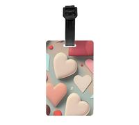 Etichette per bagagli con motivo amore, identificatori per bagagli eleganti, impermeabili e durevoli, assicurano che il tuo viaggio sia sicuro e ordinato.