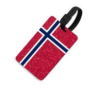 Etichette per bagagli con motivo scintillante Norvegia, etichette per valigie, etichette da viaggio, etichette identificative, biglietti da visita, zaini per valigie