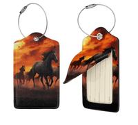 Etichette per bagagli con nuvole rosse incandescenti per valigie, etichette da viaggio in pelle PU con retro completo per la privacy, etichette per nome, etichette personalizzate per borse, etichette