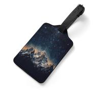 Etichette per bagagli con scritta "Notte stellata" delle montagne per valigie, etichette per bagagli essenziali da viaggio, etichette per valigie con scheda indirizzo, per borsa da viaggio