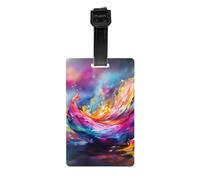 Etichette per bagagli con stampa a tema musica astratta per valigie, etichetta per bagagli da viaggio con carta d'identità per bagagli da crociera accessori da viaggio