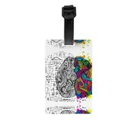 Etichette per bagagli con stampa cerebrale sinistra e destra per valigia in PVC borsa da viaggio nome etichetta identifica etichette per donne uomini