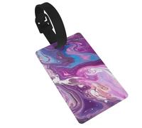 Etichette per bagagli con stampa colorata viola marmo per valigie etichette da viaggio carine etichette per valigie uniche etichette per bagagli valigia identificare etichette per donne uomini