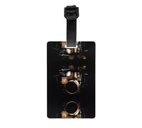 Etichette per bagagli con stampa di batteria fredda con copertura posteriore completa per la privacy, etichette identificative in PVC resistenti per valigie e zaini