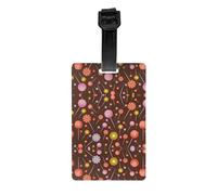 Etichette per bagagli con stampa di caramelle lecca-lecca (1) con copertura posteriore completa per la privacy, etichette identificative in PVC resistenti per valigie e zaini