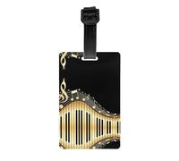 Etichette per bagagli con stampa di note musicali romanzo per valigia in PVC borsa da viaggio nome etichetta identificare etichette per donne uomini