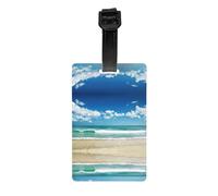 Etichette per bagagli con stampa di nuvole bianche da spiaggia per valigia in PVC borsa da viaggio nome etichetta identifica etichette per donne uomini