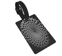 Etichette per bagagli con stampa di tagliatelle piatte bianche, etichette per borse da viaggio, identificativi per bagagli, etichette per bagagli per navi da crociera, accessori da viaggio per viag