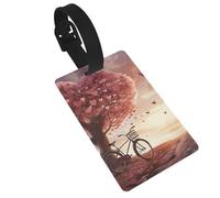 Etichette per bagagli con stampa romantica con albero sotto il cuore per valigie Etichette da viaggio Carine Uniche Etichette per valigie Etichetta per bagagli Etichetta per bagagli Identificare