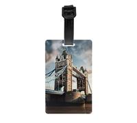 Etichette per bagagli con stampa storica Old Tower Bridge Londra per valigie etichette identificative impermeabili per viaggi crociera uso quotidiano