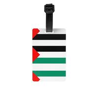Etichette per bagagli da viaggio con bandiera della Palestina, essenziali, protezione della privacy, etichette identificative per nome, borse e accessori