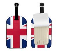 Etichette per bagagli da viaggio con stampa bandiera britannica, elegante, 10,9 x 7,9 cm, accessorio per valigie