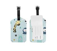 Etichette per bagagli da viaggio per cuccioli di animali della foresta Etichetta per bagaglio in pelle 1 pezzo