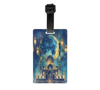 Etichette per bagagli da viaggio per valigie etichette per borse, design a stampa completa, facili da identificare, perfette per valigie Eid Al-Fitr