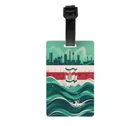 Etichette per bagagli da viaggio per valigie etichette per borse, design a stampa completa, facili da identificare, perfette per valigie, bandiera del Nord Reno-Westfalia