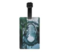 Etichette per bagagli da viaggio per valigie etichette per borse, design a stampa completa, facili da identificare, perfette per valigie Stone Bridge