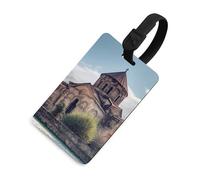 Etichette per bagagli della chiesa armena per valigie Etichette divertenti per l'identificazione dei bagagli Elegante etichetta per bagagli con anello nero per appendere l'etichetta identificativa
