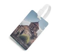 Etichette per bagagli della chiesa armena per valigie Etichette divertenti per l'identificazione dei bagagli Elegante etichetta per bagagli con anello bianco per appendere l'etichetta identificativa