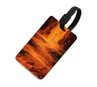 Etichette per bagagli, etichette per la protezione della privacy, etichette per bagagli con fiamma nera, badge identificativo per valigie da viaggio, articoli es iali