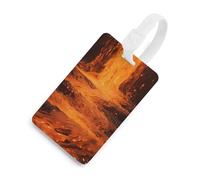 Etichette per bagagli, etichette per la protezione della privacy, etichette per bagagli con fiamma nera, badge identificativo per valigie da viaggio, articoli es iali