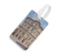 Etichette per bagagli, etichette per la protezione della privacy, etichette per bagagli, piccola città italiana, carta d'identità per valigie da viaggio, articoli es iali