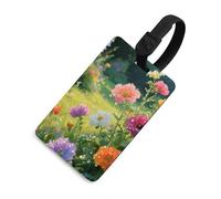 Etichette per bagagli, etichette per la protezione della privacy, etichette per borse con fiori e gocce di rugiada, badge identificativo per valigie da viaggio, articoli es iali