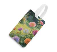 Etichette per bagagli, etichette per la protezione della privacy, etichette per borse con fiori e gocce di rugiada, badge identificativo per valigie da viaggio, articoli es iali