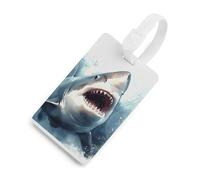 Etichette per bagagli, etichette per la protezione della privacy, etichette per valigie da viaggio con squalo nel mare, accessori da viaggio essenziali per valigie