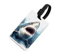 Etichette per bagagli, etichette per la protezione della privacy, etichette per valigie da viaggio con squalo nel mare, accessori da viaggio essenziali per valigie