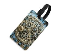 Etichette per bagagli, etichette per la protezione della privacy, fantastici ingranaggi Steampunk, badge identificativo per valigie da viaggio, es iali