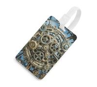 Etichette per bagagli, etichette per la protezione della privacy, fantastici ingranaggi Steampunk, badge identificativo per valigie da viaggio, es iali