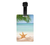 Etichette per bagagli - Etichette per valigie a forma di stella marina sulla spiaggia, identificatori di bagagli per valigie - Etichette identificative, etichette da viaggio con nome per bagagli, a