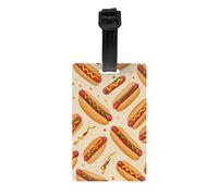 Etichette per bagagli Hot Dog con protezione della privacy per uomini e donne, per viaggi in aeroporto e in crociera