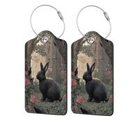 Etichette per bagagli in pelle Blink If You Want Me con copertura per la privacy, badge identificativo per uomini e donne in viaggio