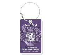 Etichette per bagagli intelligenti, codice QR per la privacy, per mantenere private le informazioni personali per Android o iOS (0, vi-viola)