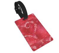 Etichette per bagagli leggere con stampa a cuore rosso per San Valentino per valigie, simpatiche e divertenti etichette per borse da viaggio, facili da identificare