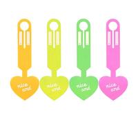 Etichette Per Bagagli Lucidi | Trasparente Impermeabile A Forma Di Cuore Set Di 4 - Etichette valigia bagagli,Per studiare all'estero viaggio zaino borsa del computer portatile
