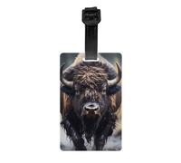 Etichette per bagagli North American Bison, identificatori per bagagli eleganti, impermeabili e durevoli, assicurano che il tuo viaggio sia sicuro e ordinato.