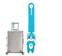 Etichette per bagagli per bambini, etichette per bagagli per bambini, targhetta per bagagli per ragazzi, graziosa identificativa con nome a forma di gatto, portachiavi per aeroporto, scuola