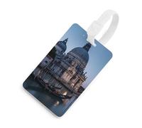 Etichette per bagagli per valigie in TPU con scritta "Santa Maria Salute" per valigie e borse da viaggio, stile bianco